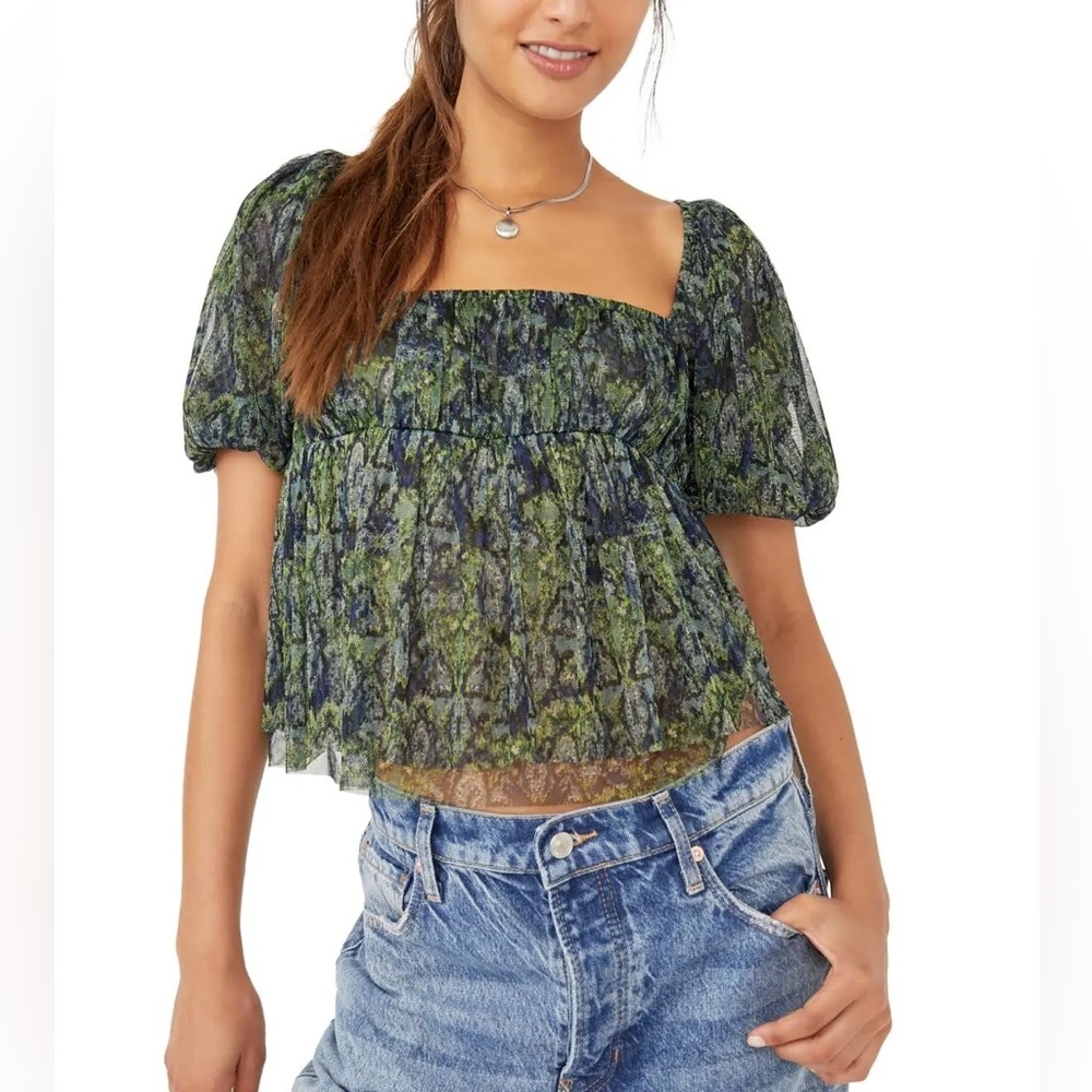 Free People Penelope Mesh Top